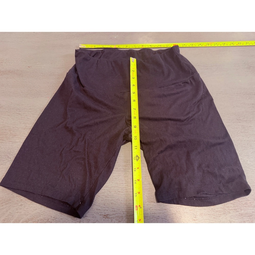 Eye Candy Womens Ribbed Biker Shorts Black High Waisted Active Plus Size 1X - Picture 3 of 4